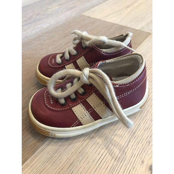 Gallucci Spring Flowers Red Leather Toddler Tennis Shoes, Toddler 3.5 - Picture 2 of 4